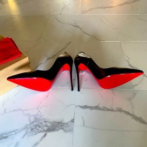 Christian Louboutin So Kate 120mm Black Leather Shoe - Size 40